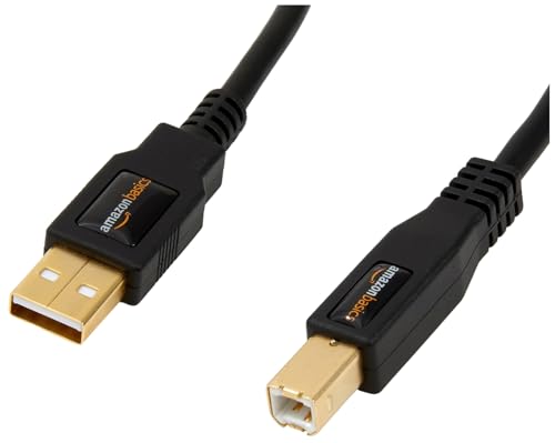 Amazon Basics USB 2.0 Kabel Typ A auf Typ B 3 m schwarz