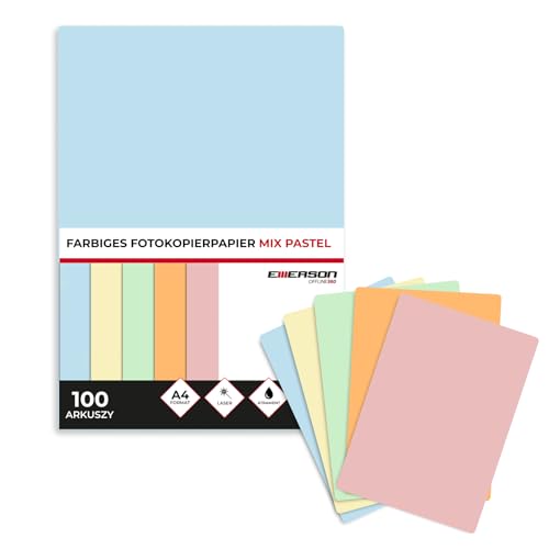 Emerson Kopierpapier Pastellfarben A4 100 Blatt 80g/m²