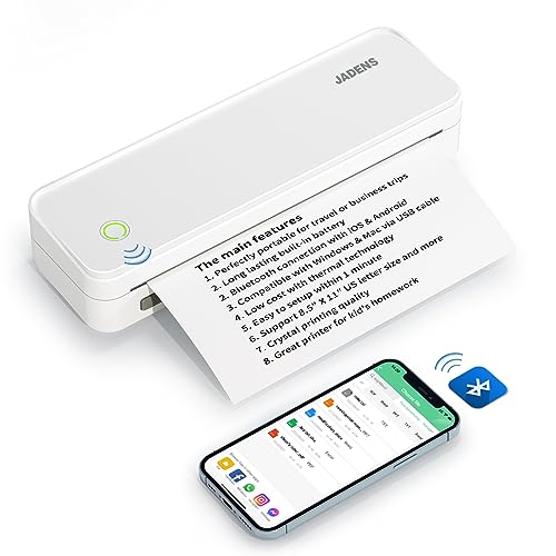 JADENS A4 tragbarer Drucker Bluetooth drucker 4.87