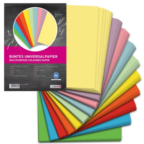 LANDRÉ buntes Universal-Papier 250 Blatt 80g/m²