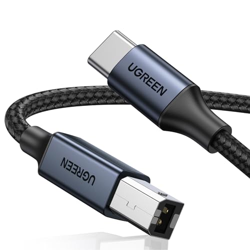 UGREEN Druckerkabel USB C auf USB B Schwarz 1m