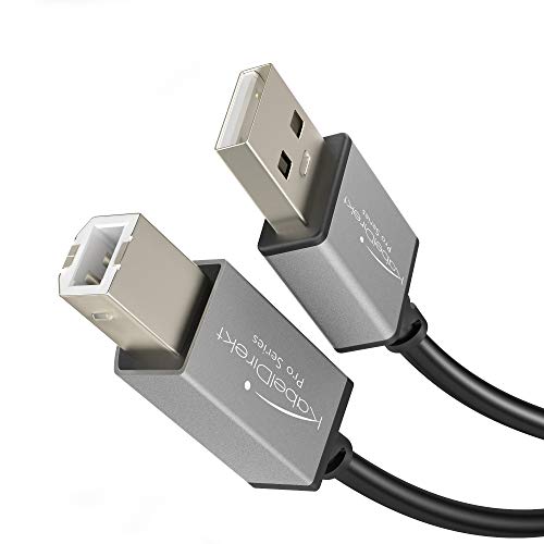 KabelDirekt USB-B 2.0 Kabel 5m schwarz/space grey