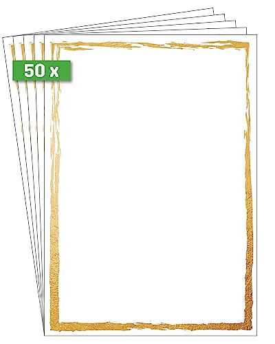 Sigel DP614 Briefpapier Golden frame 200g/m²