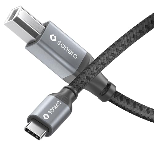 Sonero USB 2.0 Kabel C-Stecker auf B-Stecker 1,50m 480MB/s