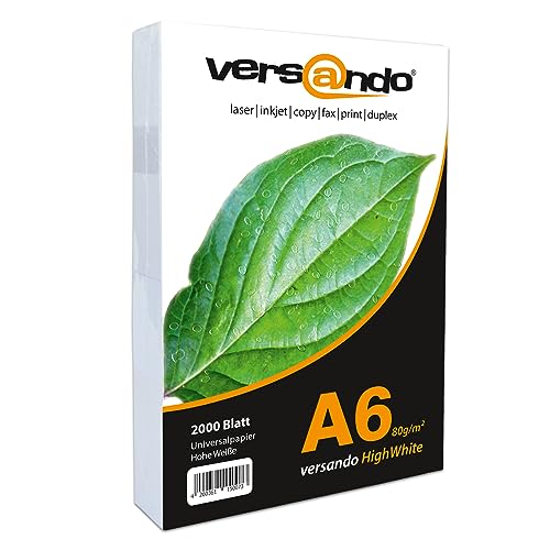 versando Druckerpapier A6 2000 Blatt