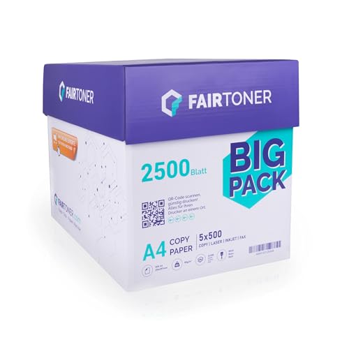 FairToner Kopierpapier A4 80g 2500 Blatt Universal