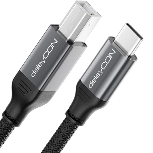 deleyCON MK6037 USB C Druckerkabel 3m