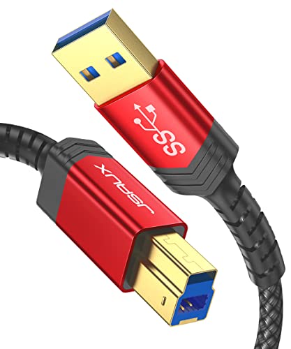 JSAUX USB 3.0 B Kabel 2M rot mit 5Gbps