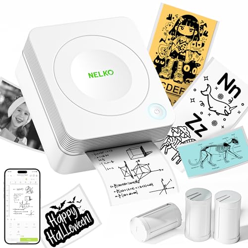 Nelko PM230 Mini Drucker für Aufkleber und Fotos