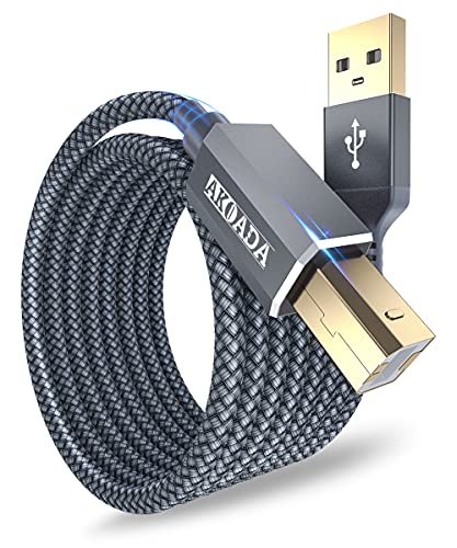 AkoaDa USB Druckerkabel 4.5M grau