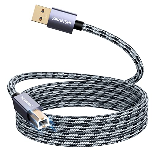 SNANSHI Druckerkabel 6m USB 2.0 grau