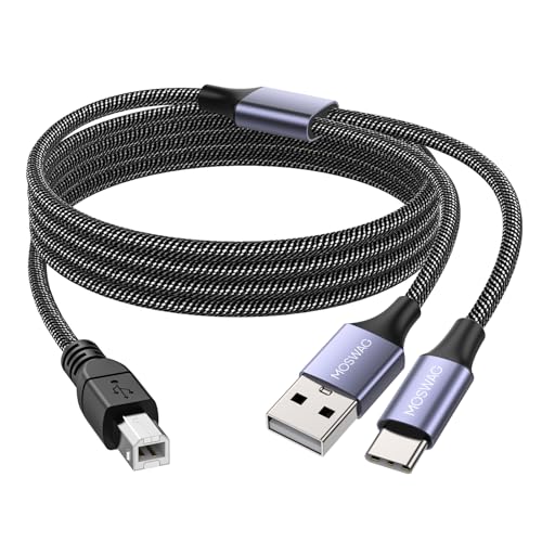 MOSWAG USB 2in1 Druckerkabel 1M flexibel